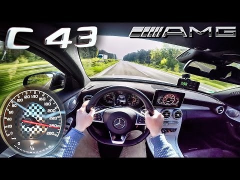 Mercedes AMG C43 AUTOBAHN POV ACCELERATION & TOP SPEED by AutoTopNL
