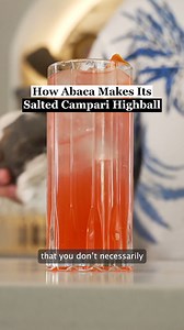 3.1K views · 12 reactions | At San Francisco's Filipino restaurant Abaca, a rare artisanal sea salt from the Philippines is the final touch for the bar’s signature gin and Campari highball. | Punch | Facebook