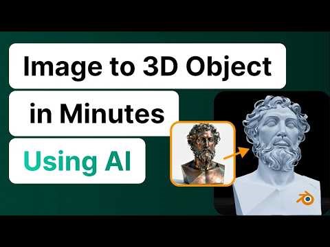 Image to 3D Object in Minutes Using AI (Blender & Unity Ready!)