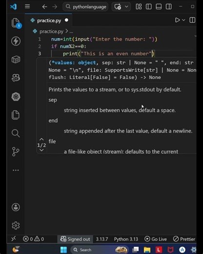 13 Python Program to create a number parity checker