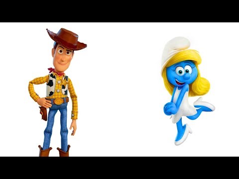 TOY STORY 4 MOVIE CHARACTERS AND THEIR FAVORITE SMURFS MOVIE CHARACTERS!