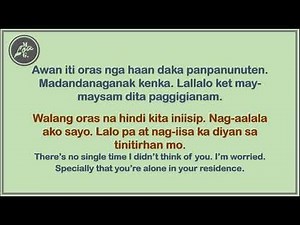 Ilocano Sweet Lovers Conversation with Tagalog and English Translation