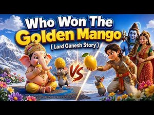 Little Ganesha and the Golden Mango of Wisdom 🐘🥭 | Lord Ganesha Story for Kids | Moral Stories