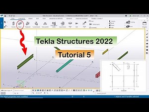 Tekla Structures 2022 Tutorial 5 | Create Steel Beam with example