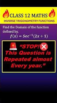 Class 12 Maths | how to find domain and range of functions | most repeated important cbse question