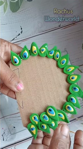 making peacock 🦚 with clay #making #superclay #diy #rachuswonderworld #peacock #makingvideos #clay