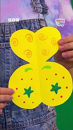 Make a Butterfly with Evie and Dodge | Fun Cardboard Craft | CBeebies #shorts