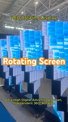 The LED rotating display can independently rotate 360 degrees, enabling dynamic 3D visualization.