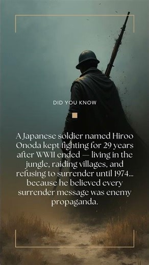 The Soldier Who Fought 29 Years After WWII