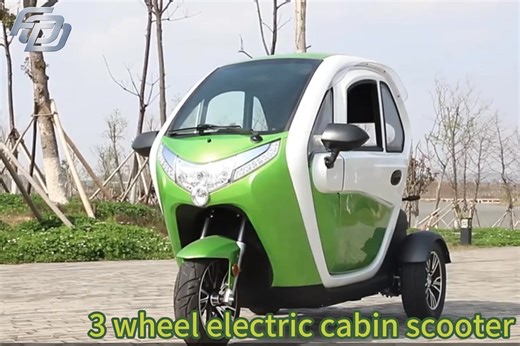3 wheel electric cabin scooter 3 seats electric tricycle Cabin is fully enclosed with a top speed of 40-45 kilometers per hour and a battery range of 60-120 km. product link：https://www.fodauto.com/2023-hot-sale-adult-electric-tricycles-3-wheel-car-fully-enclosed-electric-tricycle-car | FWD electric scooter and tricycle