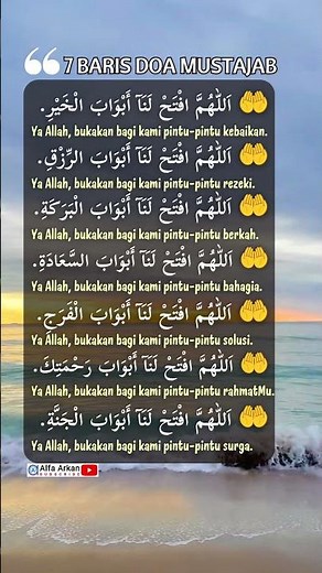 🤲 HAFALKAN 7 DOA PENDEK TERBAIK INI
