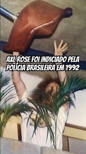 Axl Rose was indicted by Brazilian police in 1992 for throwing a chair at journalists. #axlrose
