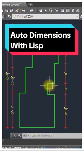 Auto Dimensions With Lisp in AutoCAD