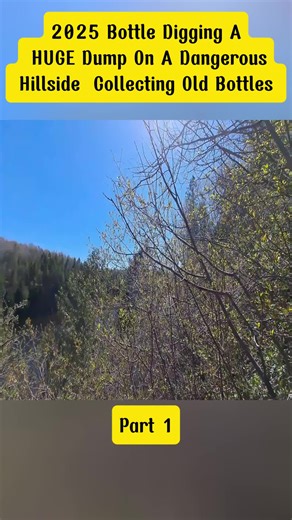 2025 Bottle Digging A HUGE Dump On A Dangerous Hillside ~ Collecting Old Bottles #AntiqueBottleDigging #DumpDiggingAdventures #HistoricalRelicHunting #part1