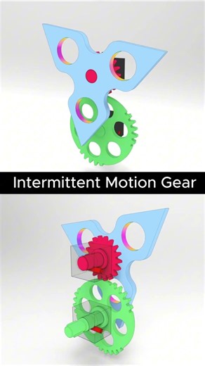 Gears That Don’t Spin Constantly! (Genius Mechanism) ⚙️