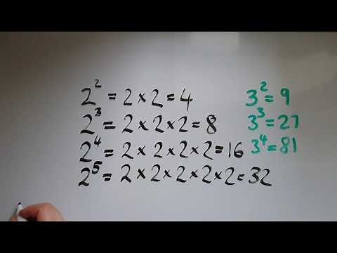 Powers of 2, 3, 4 and 5 and roots. GCSE Maths