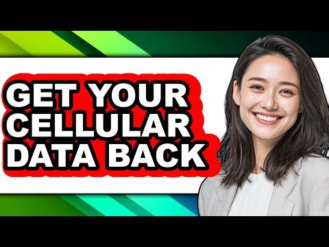 How to Get Your Cellular Data Back (easy Method)
