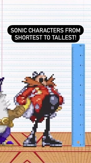 Sonic the Hedgehog characters from shortest to tallest! #sonic #sonicthehedgehog | Animation Rewind