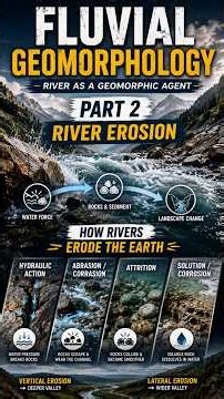 How does a river actually erode the Earth’s surface? 🌊🌍 #geomorphology