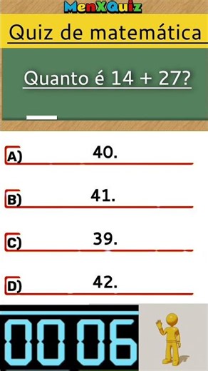 ⚡ Desafio Matemático! Você consegue resolver 14 + 27 mais rápido que seus amigos? 😱