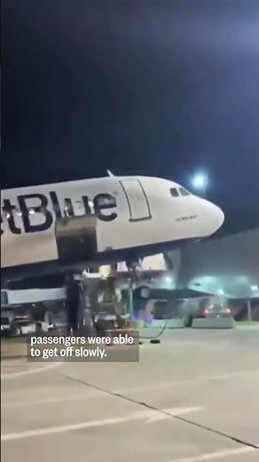 JetBlue plane tips backwards during sudden shift in weight