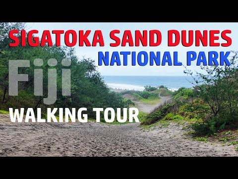 Fiji Walking Tour Sigatoka Sand Dunes National Park Fijian Coral Coast | Things To Do In Fiji 4K