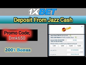 1xbet Deposit From Jazz Cash Account ||Add Money In 1xbet