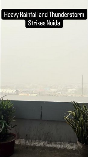 Noida Weather Update: Heavy Rain, Hailstorm & Strong Winds Hit Noida | Delhi NCR Weather News #news