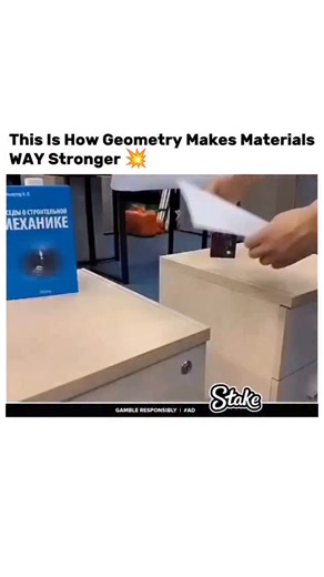 Explaining How on Instagram: "This folded paper bridge is stronger than it looks — all thanks to geometry. When you crease paper into a zig-zag pattern, it resists bending by distributing force more evenly across its surface. Engineers use this trick in everything from airplane wings to cardboard packaging to architecture. It's not the material, it's the shape that does the magic! 💡 Did you expect plain paper to hold that much weight? . #ExplainingHow #EngineeringTrick #ScienceFacts #Structural