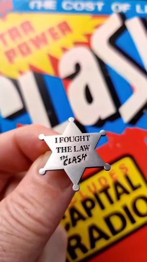 I FOUGHT THE LAW Pin Badge restocked and available from our website again NOW www.punkpinbadges.com | Punk Pin Badges