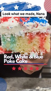 🇺🇸Red, White & Blue Poke Cake 🇺🇸 Celebrating with stripes, sprinkles, and sweetness! This easy poke cake is bursting with berry flavor and patriotic pride—perfect for your long weekend BBQ or potluck! Recipe Recap: 🍰 Bake your favorite white cake 🍴 Poke holes all over once it’s cool 💙 Mix Berry Blue Jell-o ❤️ Cherry Jell-o (use ½ cup less cold water for each!) 👉 Pour about ⅔ of each color over the cake 🧊 Chill for a few hours or overnight 🎉 Top with whipped topping patriotic sprinkles 