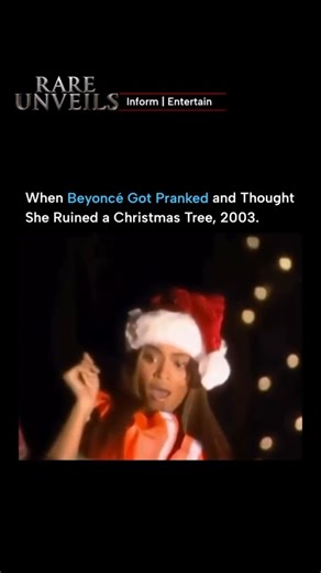 Rare and Remarkable Moments on Instagram: "(Follow us) @rareunveils . In 2003, Beyoncé appeared on the MTV show Punk’d, hosted by Ashton Kutcher. During the prank, she was made to believe that she had accidentally damaged a large Christmas themed display set up for a charity event. Hidden cameras captured her reaction as organizers appeared upset and the situation seemed serious. The event took place during the holiday season, not specifically on Christmas Eve. The prank became one of the most t