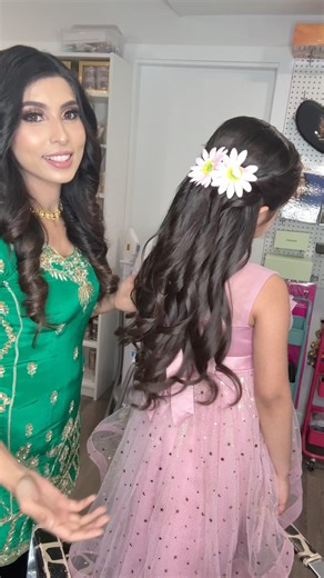 Princess hairstyle tutorial 🩷 #harmanbeauty #maadhee #hairstyletutorial #punjabivlog