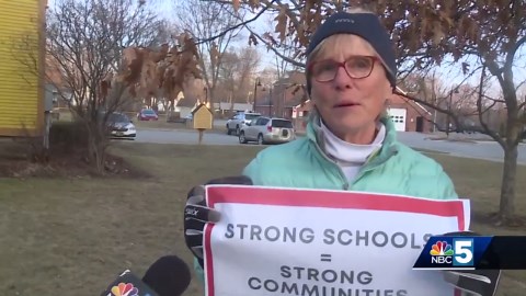 Educators join a nationwide demonstration to defend public education