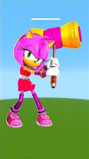 Ultimate Chaos Emerald Team in Minecraft Pixel Art | Amy, Silver, Blaze & Rouge