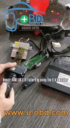 AUDI A8 steering column lock ELV ESL failure repair replacement emulator
