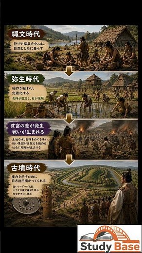大学受験用 流れで覚える日本史 ざっくり通史 ショート2（弥生時代から古墳時代への流れ）