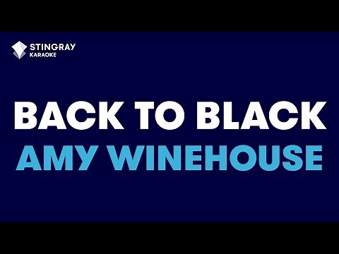 Amy Winehouse - Back To Black (Karaoke with Lyrics)