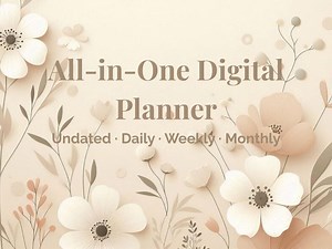 All-in-one Digital Planner iPad Goodnotes | Undated Daily, Weekly, Monthly & Trackers | Minimalist Beige Aesthetic PDF Journal | Notability - Etsy