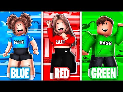 Living In Our FAVORITE COLOR For 24 HOURS In Roblox Brookhaven!!
