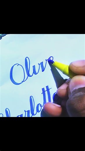 How to write the name Oliver in Calligraphy ✍️ | Comment Your Name! #shortsfeed #cursive
