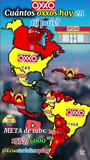 Cuántos Oxxos tiene tú país? #map #maping #geografia #geography #paisesdelmundo