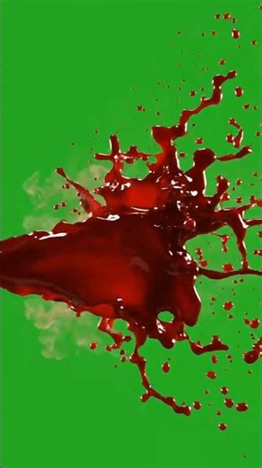 Blood Splatter (Arterial Burst) Green screen #greenscreen #bloodSplatter #blood #free