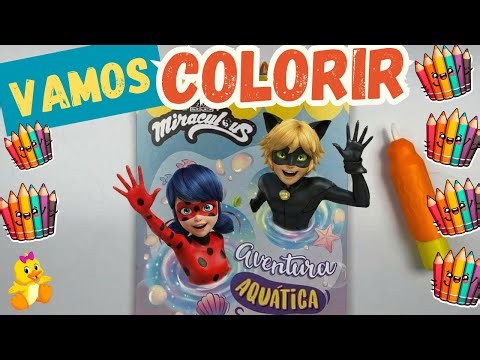 👉 Colorindo Desenhos da Miraculous com Água! 💧✨ Ladybug e Cat Noir Ganham Vida!