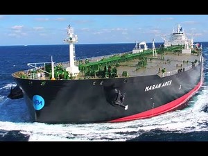 10 Big Crude Oil Tanker Ships Working at waves Sea