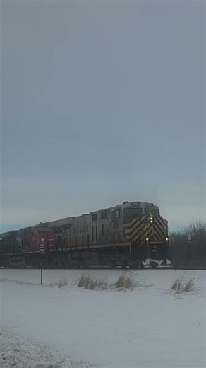 Ex citirail leads CN manifest through Pewaukee WI