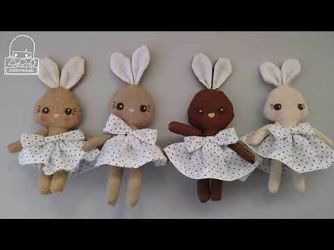How to make a miniature Bunny Doll- Handmade cloth doll - fabric doll- doll making tutorial