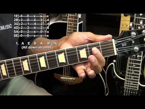 How I Play BACK IN BLACK AC/DC On Electric Guitar Tutorial EASY ‪@EricBlackmonGuitar‬