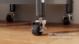 PXRACK 5-Tier Kitchen Storage Shelves, Adjustable Metal Shelves for Storage Pantry Shelves with Rolling Wheels, Storage Rack Shelving Unit Organizer for Bedroom Laundry Closet