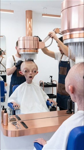 What is the secret behind this crazy instant hair implantation device? Watch this incredible machine work its magic on the scalp in just a few seconds! Is this the ultimate solution for anyone looking for a quick style change? #hairgoals #futuristic #gadget #makeover #creature